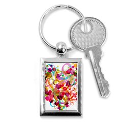 Abstract Colorful Heart Key Chains (rectangle)  by BangZart