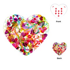 Abstract Colorful Heart Playing Cards (heart)  by BangZart