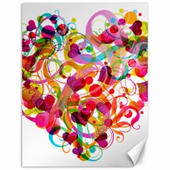 Abstract Colorful Heart Canvas 12  X 16   by BangZart