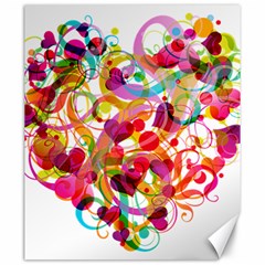 Abstract Colorful Heart Canvas 20  X 24   by BangZart