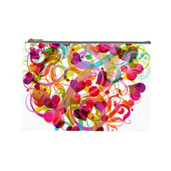 Abstract Colorful Heart Cosmetic Bag (large) 