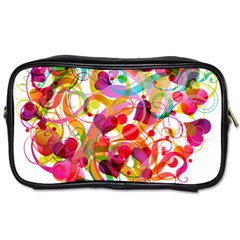 Abstract Colorful Heart Toiletries Bags by BangZart