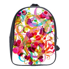 Abstract Colorful Heart School Bags (xl)  by BangZart