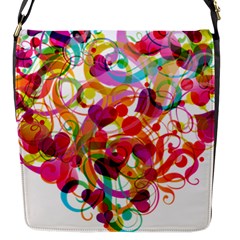 Abstract Colorful Heart Flap Messenger Bag (s) by BangZart