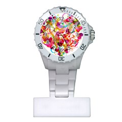 Abstract Colorful Heart Plastic Nurses Watch by BangZart