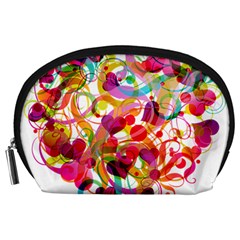 Abstract Colorful Heart Accessory Pouches (large)  by BangZart