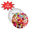 Abstract Colorful Heart 1.75  Buttons (10 pack) Front