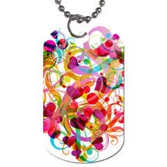 Abstract Colorful Heart Dog Tag (one Side) by BangZart