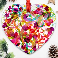 Abstract Colorful Heart Heart Ornament (two Sides) by BangZart