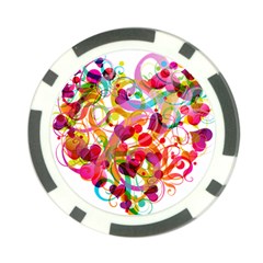 Abstract Colorful Heart Poker Chip Card Guard by BangZart