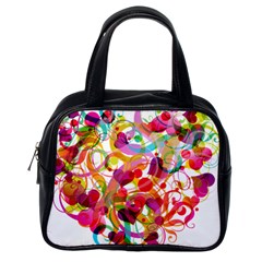 Abstract Colorful Heart Classic Handbags (one Side) by BangZart