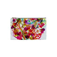 Abstract Colorful Heart Cosmetic Bag (small)  by BangZart