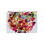 Abstract Colorful Heart Cosmetic Bag (Medium)  Front