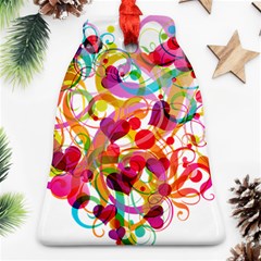 Abstract Colorful Heart Ornament (bell) by BangZart