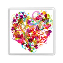 Abstract Colorful Heart Memory Card Reader (square)  by BangZart