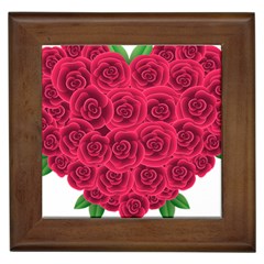 Floral Heart Framed Tiles by BangZart