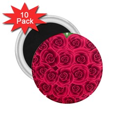 Floral Heart 2 25  Magnets (10 Pack)  by BangZart