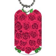 Floral Heart Dog Tag (one Side) by BangZart