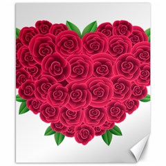 Floral Heart Canvas 8  X 10  by BangZart