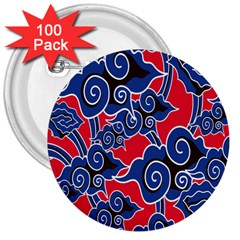 Batik Background Vector 3  Buttons (100 Pack)  by BangZart