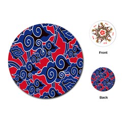 Batik Background Vector Playing Cards (round)  by BangZart