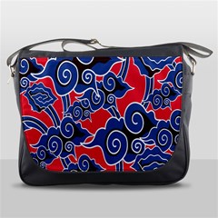 Batik Background Vector Messenger Bags by BangZart