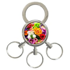 Colorful Flowers 3-ring Key Chains by BangZart