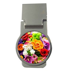 Colorful Flowers Money Clips (round)  by BangZart