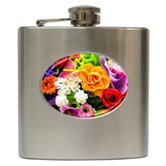 Colorful Flowers Hip Flask (6 Oz) by BangZart