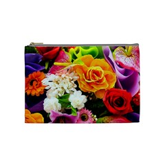 Colorful Flowers Cosmetic Bag (medium) 