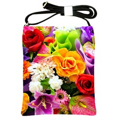 Colorful Flowers Shoulder Sling Bags by BangZart