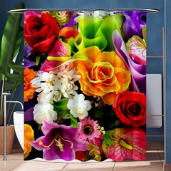 Colorful Flowers Shower Curtain 60  X 72  (medium)  by BangZart