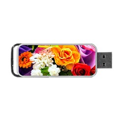 Colorful Flowers Portable Usb Flash (one Side) by BangZart