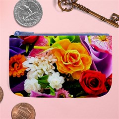 Colorful Flowers Large Coin Purse by BangZart