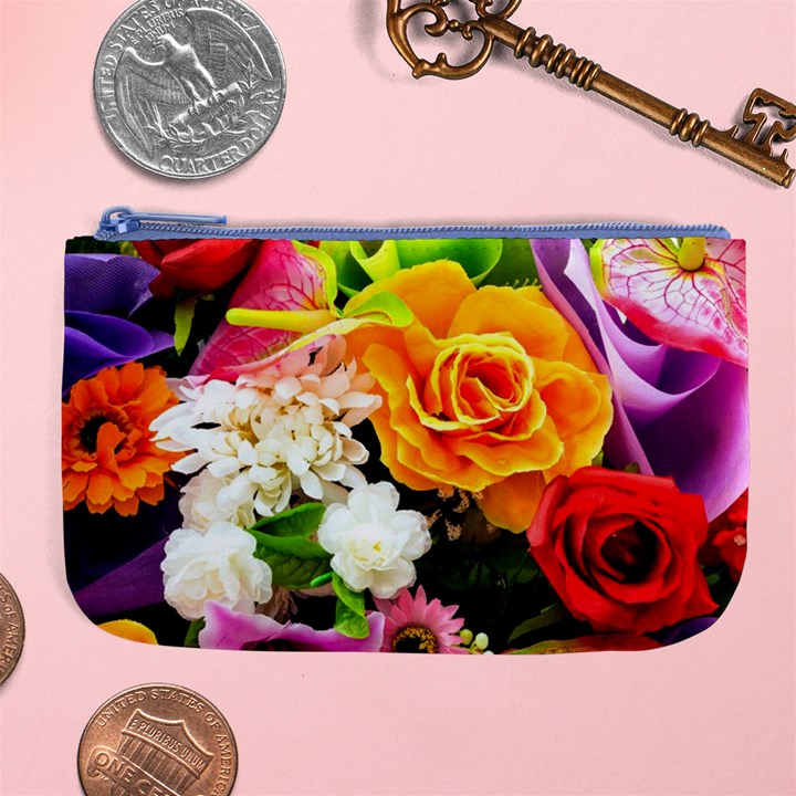 Colorful Flowers Large Coin Purse