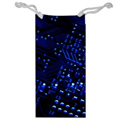 Blue Circuit Technology Image Jewelry Bag by BangZart