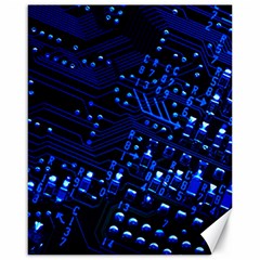 Blue Circuit Technology Image Canvas 16  X 20   by BangZart