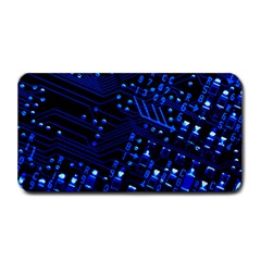 Blue Circuit Technology Image Medium Bar Mats by BangZart