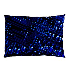 Blue Circuit Technology Image Pillow Case (two Sides) by BangZart