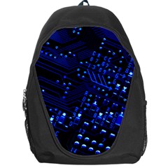 Blue Circuit Technology Image Backpack Bag by BangZart