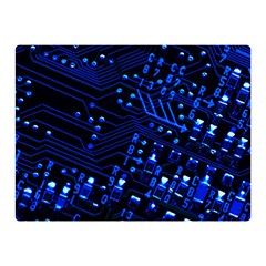 Blue Circuit Technology Image Double Sided Flano Blanket (mini)  by BangZart