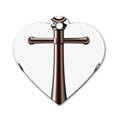 Anchor Dog Tag Heart (two Sides)