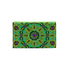 Golden Star Mandala In Fantasy Cartoon Style Cosmetic Bag (xs) by pepitasart