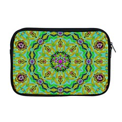 Golden Star Mandala In Fantasy Cartoon Style Apple Macbook Pro 17  Zipper Case by pepitasart