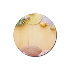 Sea Shell Pattern Rubber Coaster (round) 