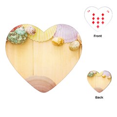 Sea Shell Pattern Playing Cards (heart)  by paulaoliveiradesign