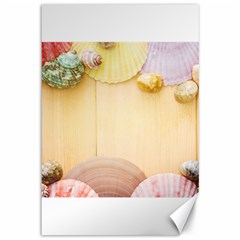 Sea Shell Pattern Canvas 12  X 18   by paulaoliveiradesign