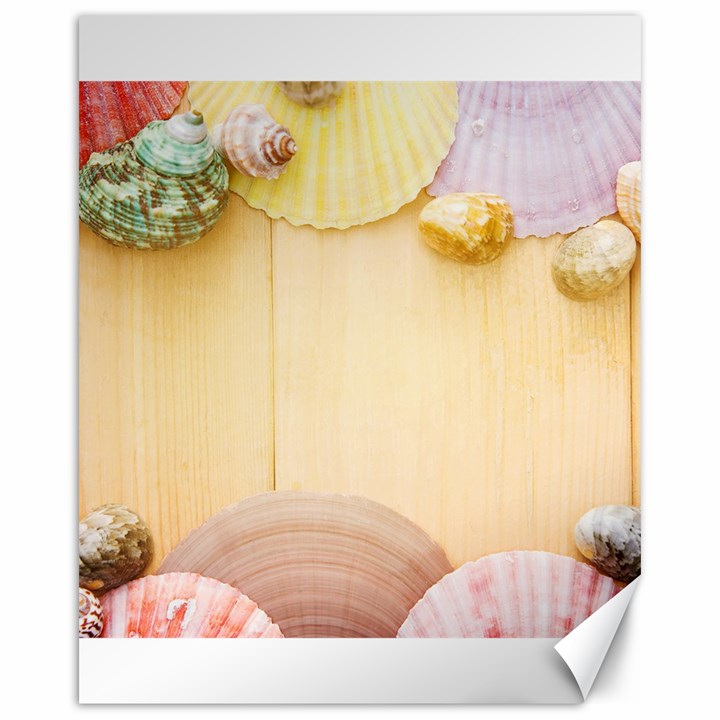 Sea Shell Pattern Canvas 16  x 20  