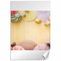 Sea Shell Pattern Canvas 24  X 36  by paulaoliveiradesign