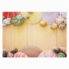 Sea Shell Pattern Large Glasses Cloth (2-side) by paulaoliveiradesign